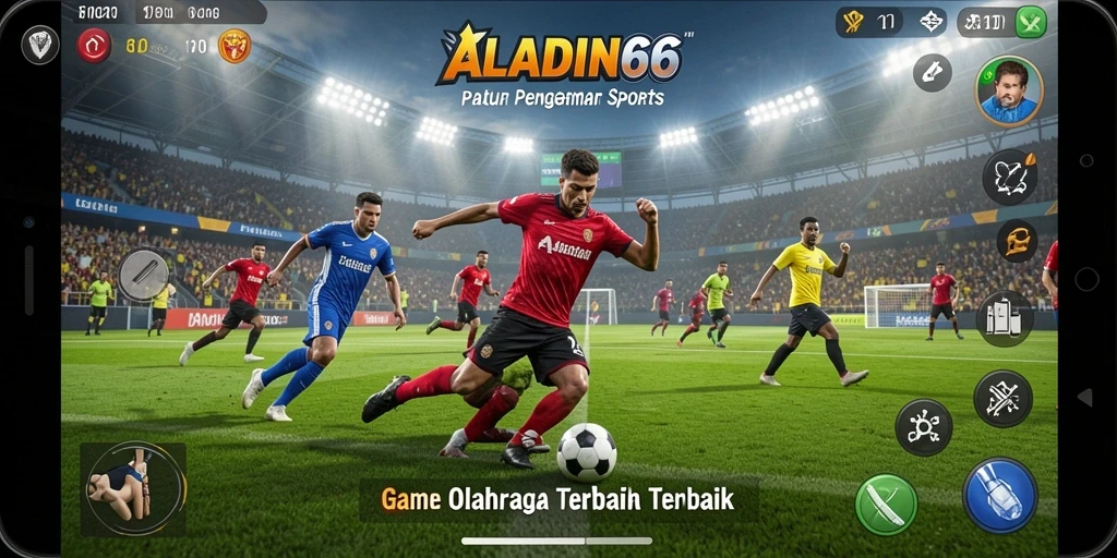 Screenshot mendebarkan dari gameplay ALADIN66 menunjukkan aksi olahraga yang intens.