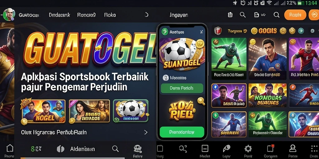 Screenshot utama GUATOGEL menampilkan taruhan olahraga yang dinamis.