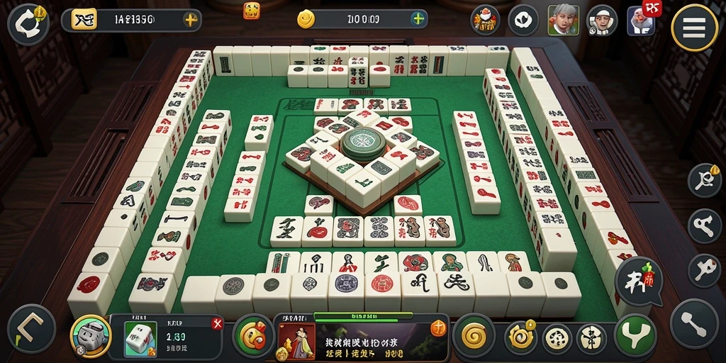Tampilan menarik dari gameplay HOYE55 yang penuh strategi Mahjong.