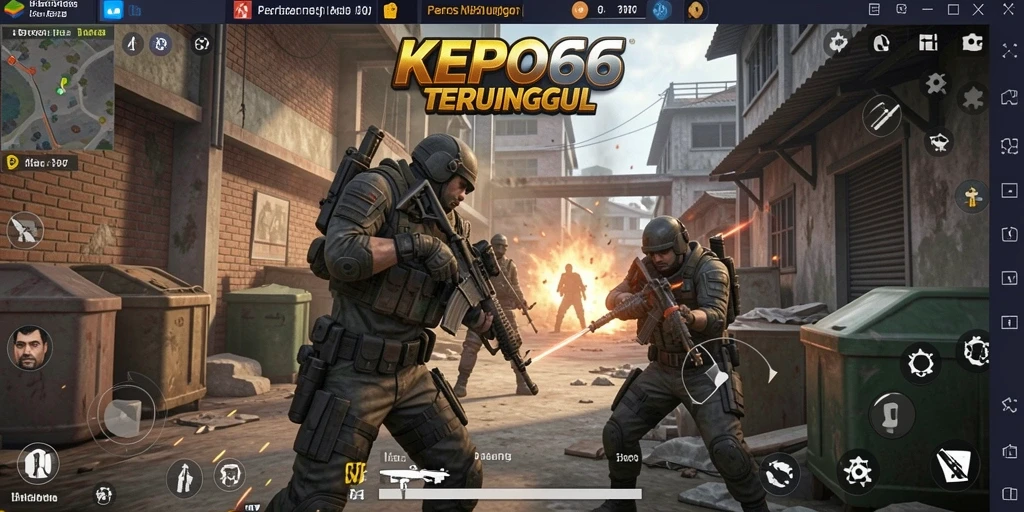 Screenshot menampilkan aksi mendebarkan dalam gameplay KEPO66, siap tempur di arena.