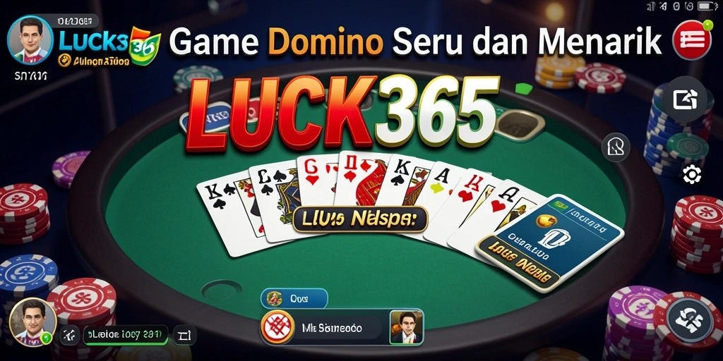Tampilan gameplay menarik dari LUCK365 saat bermain Domino.