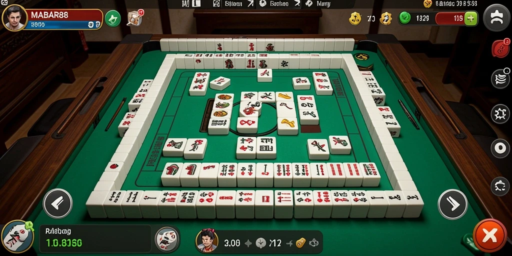 Screenshot MABAR88 menunjukkan gameplay Mahjong yang menarik dan interaktif.