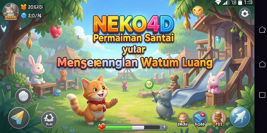 Screenshot permainan NEKO4D menampilkan karakter lucu dan gameplay yang mengasyikkan.