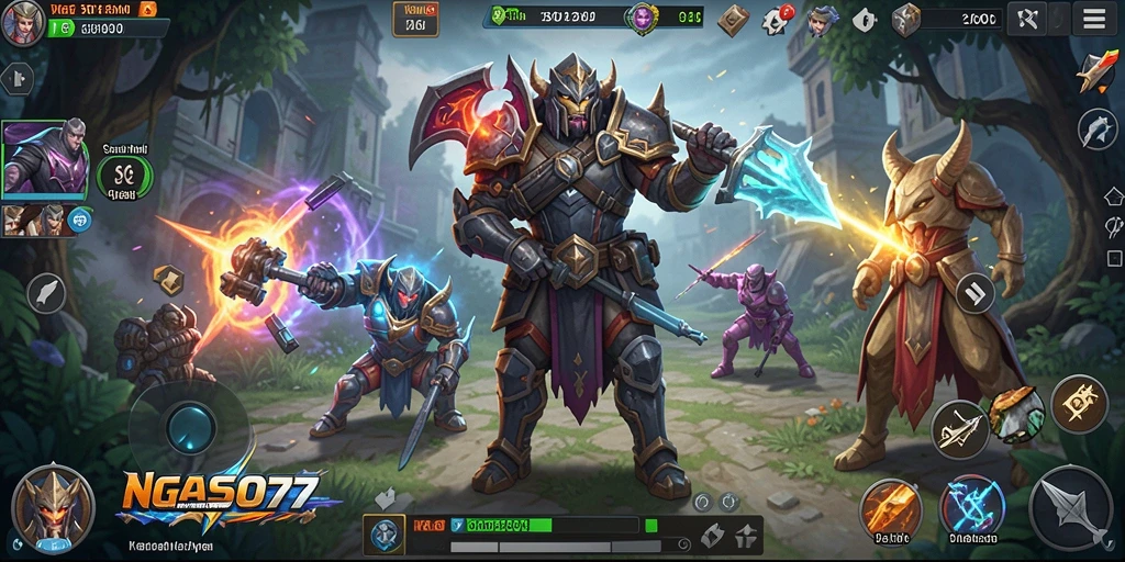 Tampilan gameplay NGASO77 yang penuh strategi dan aksi.