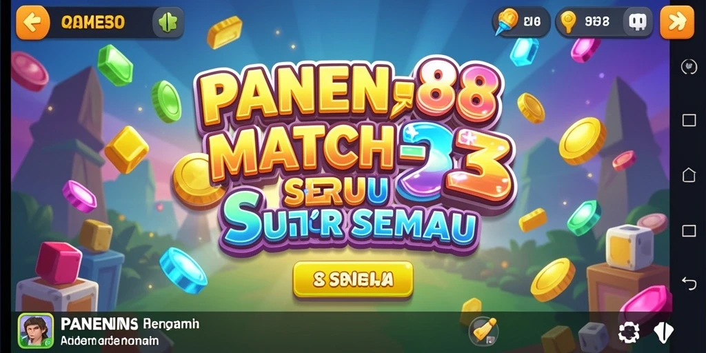 Tampilkan gameplay seru PANEN88 dalam aksi Match-3.
