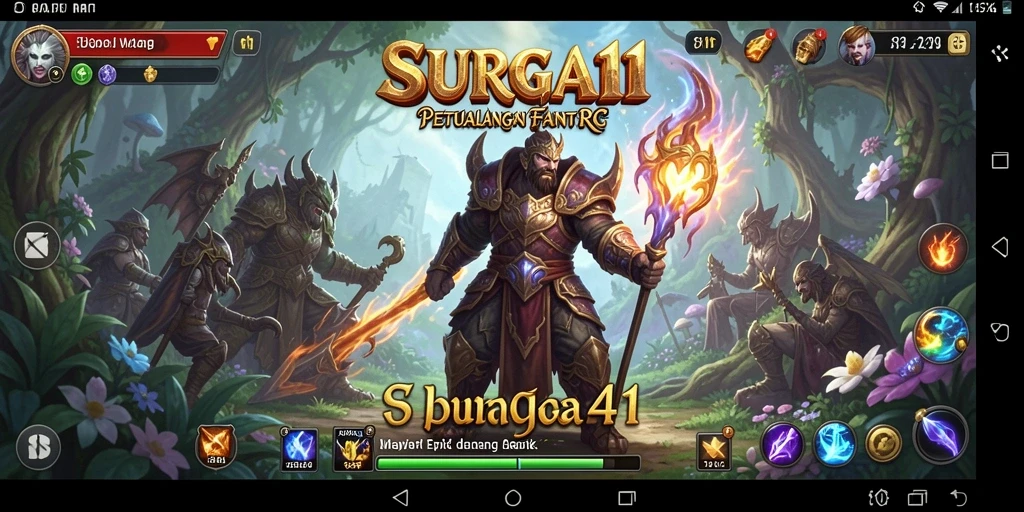 Tampilan gameplay SURGA11 yang menakjubkan dalam petualangan RPG.