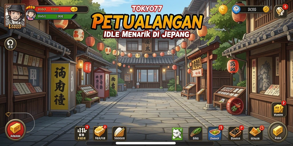 Tampilan gameplay <strong>TOKYO77</strong> yang menarik dengan karakter-karakter yang aktif.
