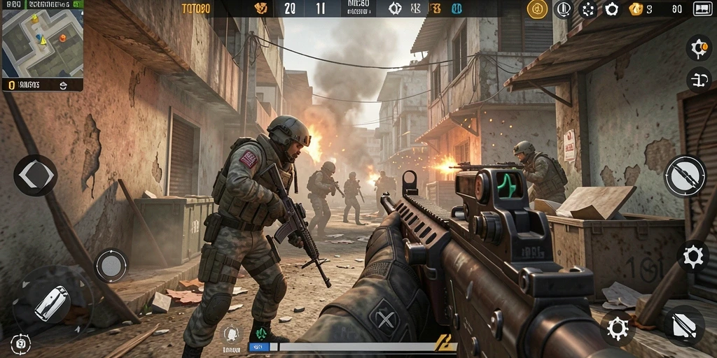 Tampilan gameplay intens TOTO80 dengan tembakan akurat di medan tempur.