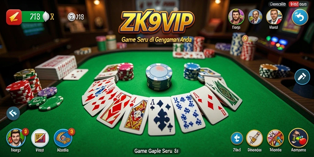 Tampilan screenshot gameplay Gaple yang seru dan menantang.
